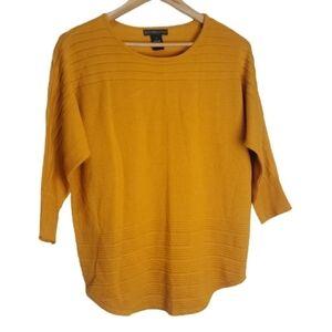 Design History Orange Knit Scoop Neck Light Sweater Size Small